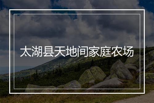 太湖县天地间家庭农场