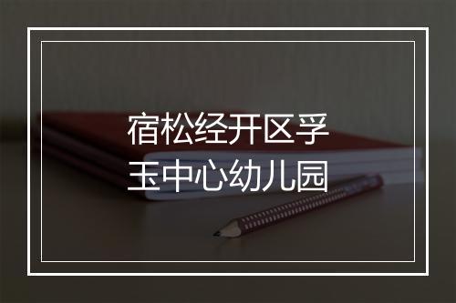 宿松经开区孚玉中心幼儿园