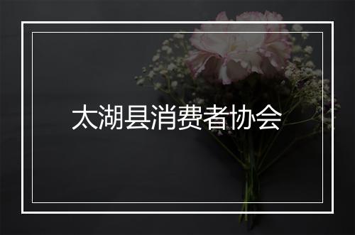 太湖县消费者协会