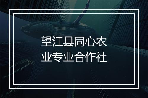 望江县同心农业专业合作社