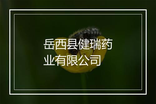 岳西县健瑞药业有限公司