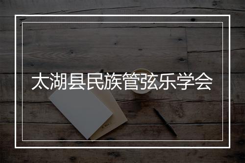 太湖县民族管弦乐学会