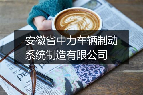 安徽省中力车辆制动系统制造有限公司