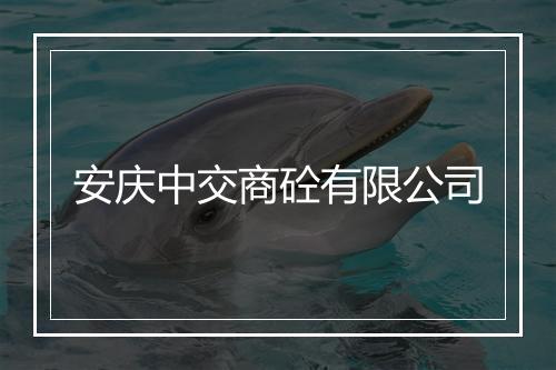 安庆中交商砼有限公司
