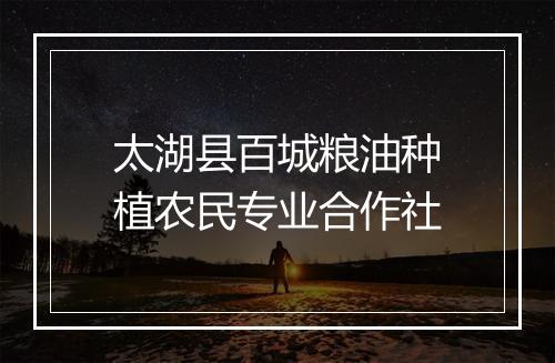 太湖县百城粮油种植农民专业合作社