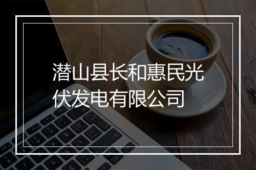 潜山县长和惠民光伏发电有限公司