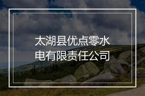 太湖县优点零水电有限责任公司