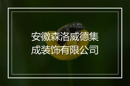 安徽森洛威德集成装饰有限公司