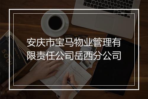 安庆市宝马物业管理有限责任公司岳西分公司