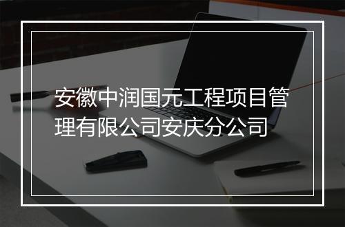 安徽中润国元工程项目管理有限公司安庆分公司
