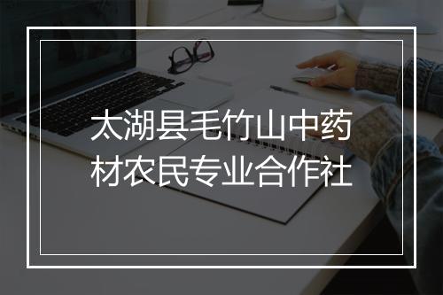 太湖县毛竹山中药材农民专业合作社