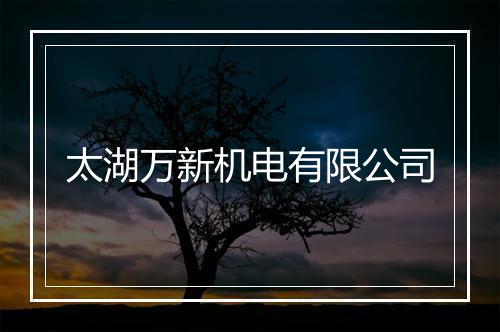 太湖万新机电有限公司