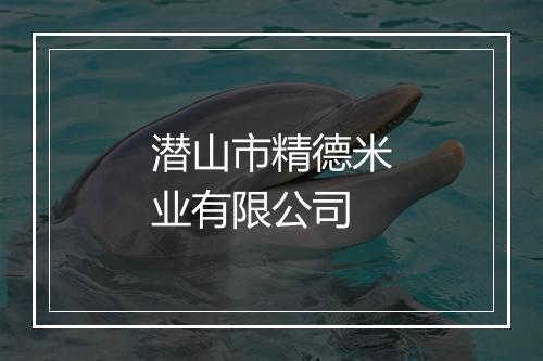 潜山市精德米业有限公司