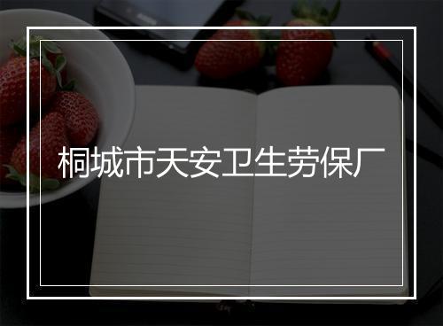桐城市天安卫生劳保厂
