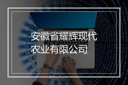 安徽省耀辉现代农业有限公司