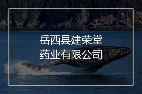岳西县建荣堂药业有限公司