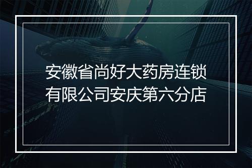 安徽省尚好大药房连锁有限公司安庆第六分店