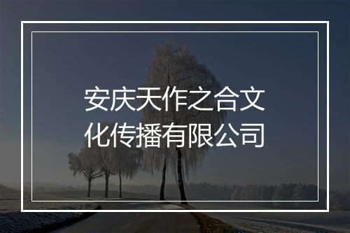 安庆天作之合文化传播有限公司