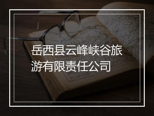 岳西县云峰峡谷旅游有限责任公司