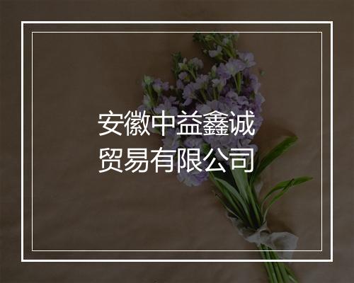 安徽中益鑫诚贸易有限公司