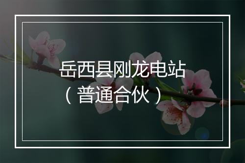 岳西县刚龙电站（普通合伙）